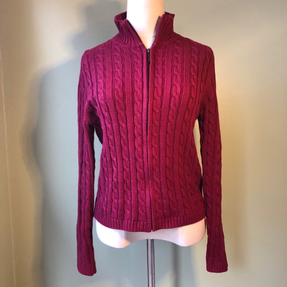 L.L. Bean Zippered Red Sweater